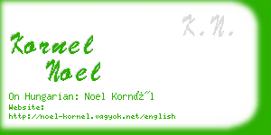 kornel noel business card